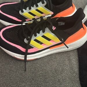 Adidas Women's Black, Pink, and Orange Athletic Shoes